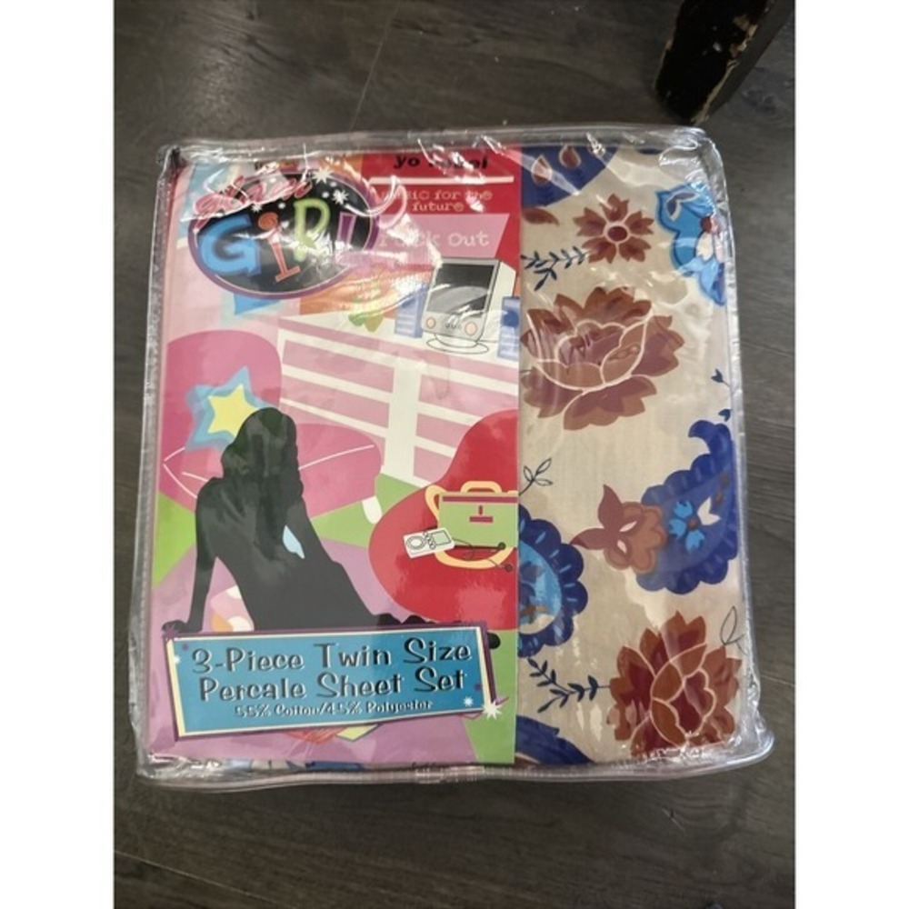 Y2K 3 Piece Twin Size Percale Sheet Set  To‎ Rebel Kmart Glam Girl